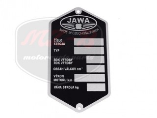 JAWA PIONYR NAMEPLATE /PIONYR/
